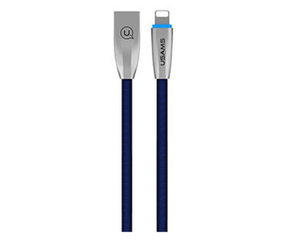 Kabel USAMS Kabel pleciony U-Light Lightning niebieski 1,2m